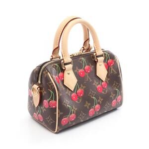 Louis Vuitton Speedy Murakami handbag Cherry Takashi leather canvas Monogram